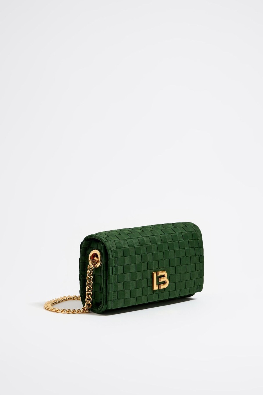 Bolsos Nylon | BIMBA Y LOLA Bolso Solapa Mini Nylon Trenzado Verde