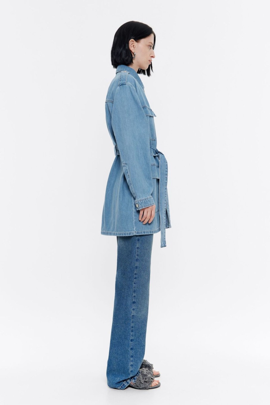 Denim | BIMBA Y LOLA Cazadora Denim Larga Azul