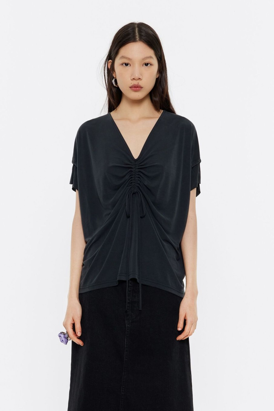 Camisetas | BIMBA Y LOLA Top Ajustable Negro