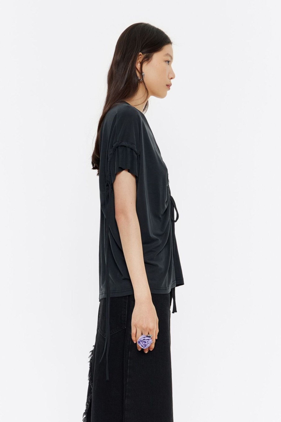 Camisetas | BIMBA Y LOLA Top Ajustable Negro