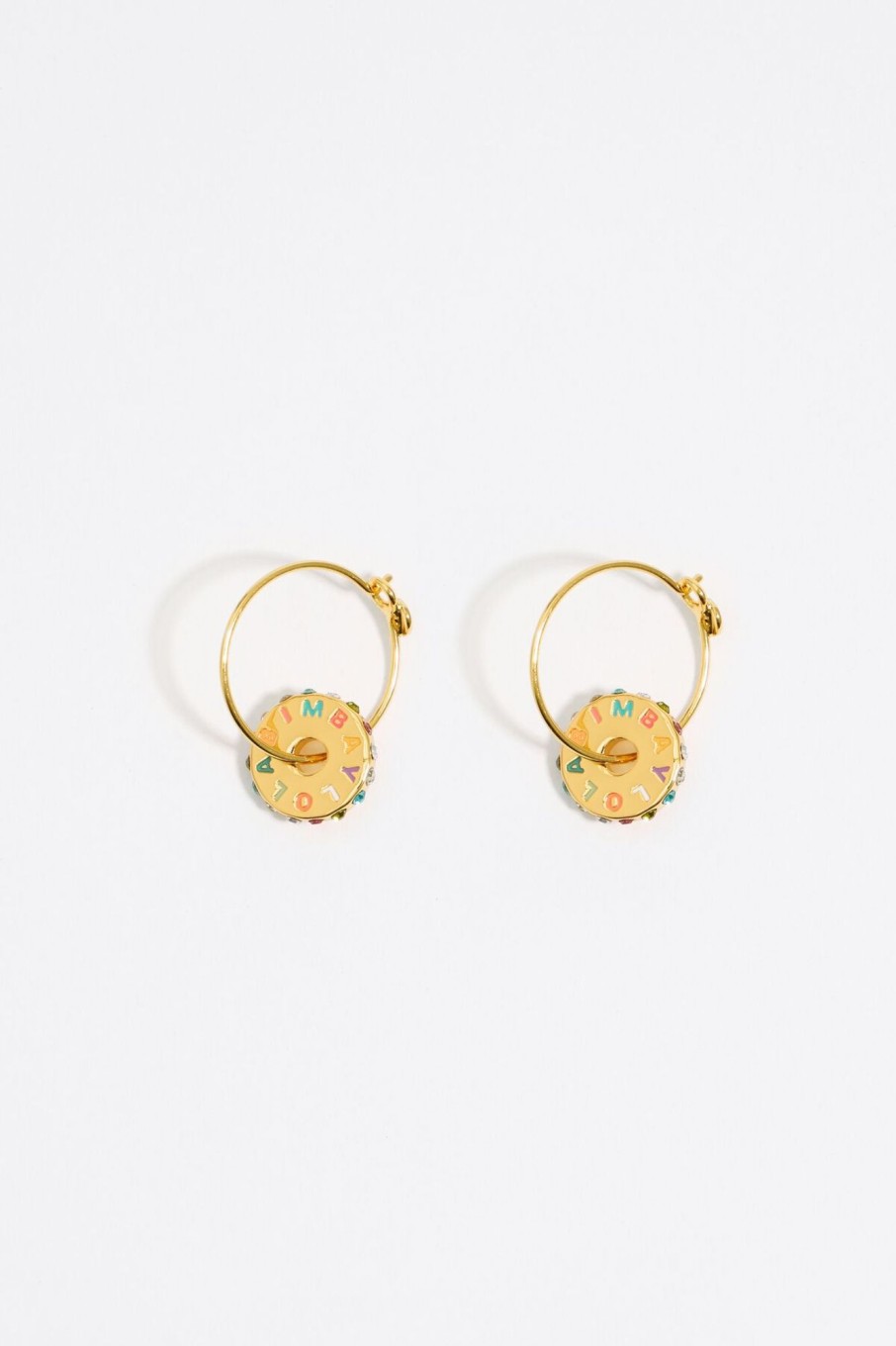 Pendientes | BIMBA Y LOLA Pendientes Aro Cristales Multicolores