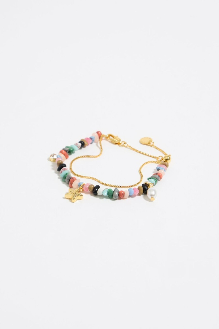 Pulseras | BIMBA Y LOLA Pulsera Doble Piedras Multicolor