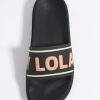 Chanclas | BIMBA Y LOLA Chancla Plataforma Logo Negra