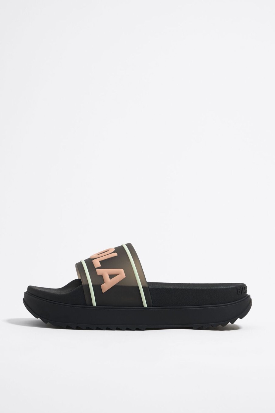 Chanclas | BIMBA Y LOLA Chancla Plataforma Logo Negra