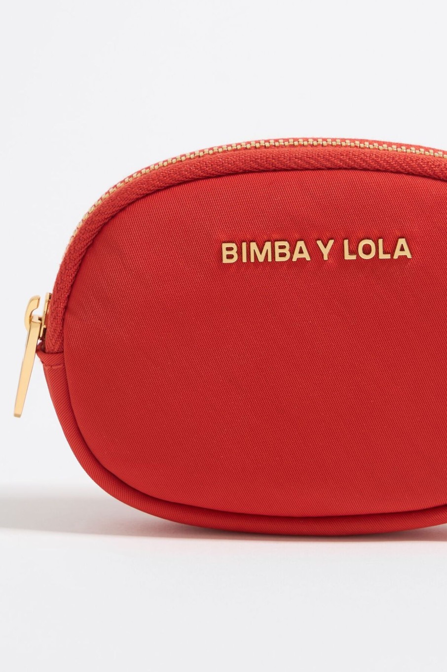 Nylon | BIMBA Y LOLA Monedero Ovalado Nylon Coral