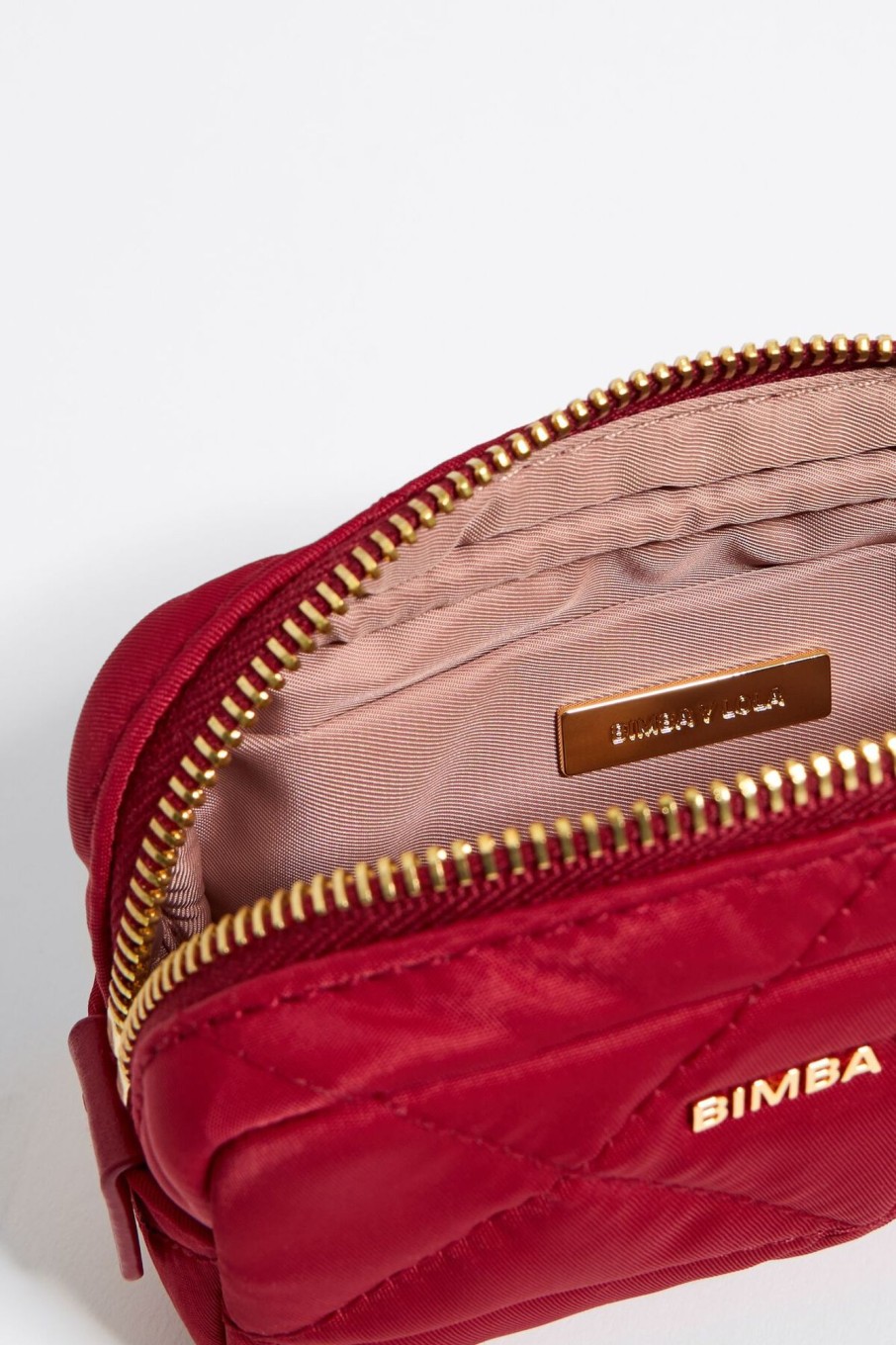 Nylon | BIMBA Y LOLA Neceser Mini Nylon Rojo Oscuro