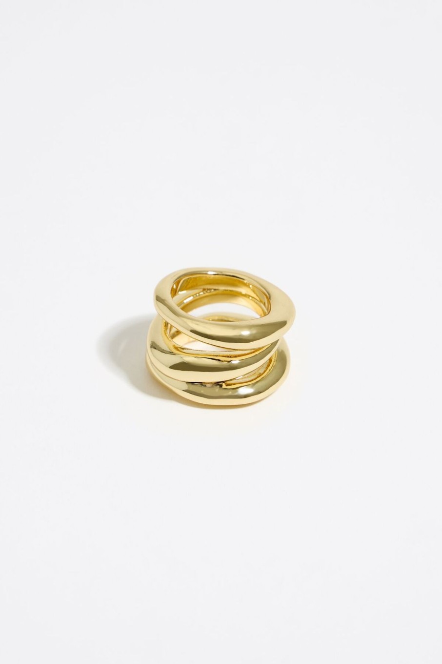 Anillos | BIMBA Y LOLA Anillo Tres Bandas Dorado