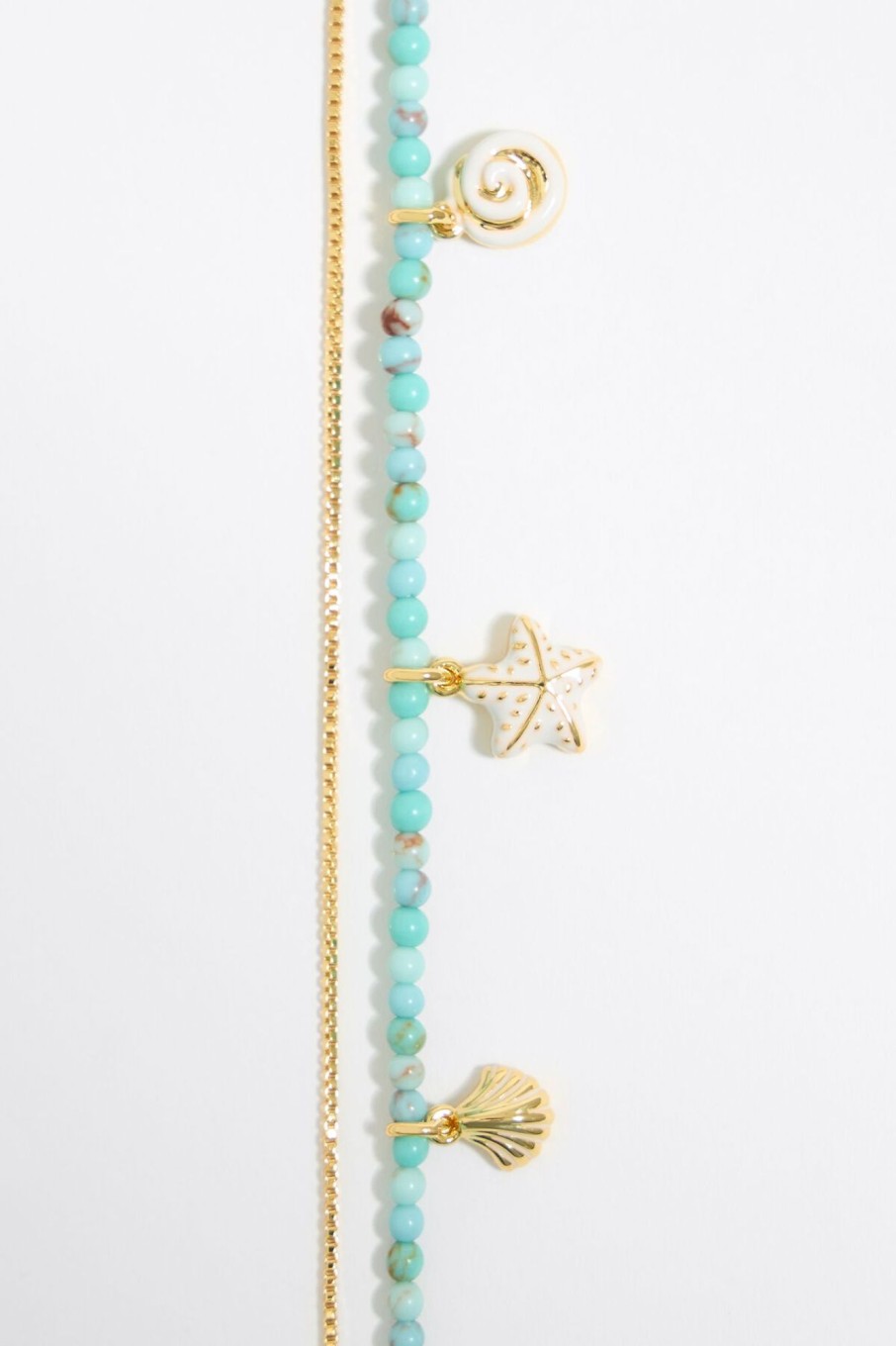 Pulseras | BIMBA Y LOLA Pulsera Doble Estrella De Mar Turquesa