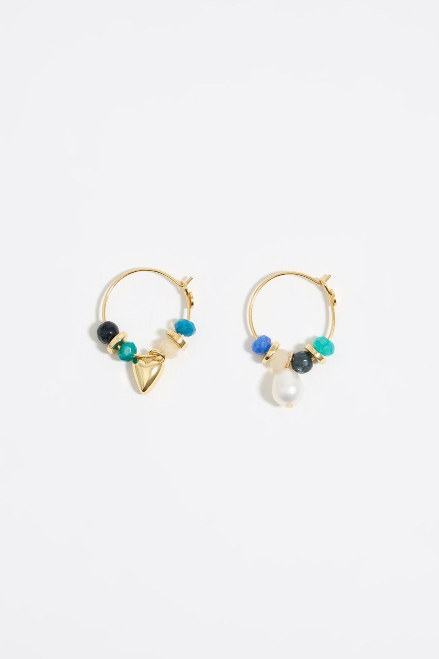 Pendientes | BIMBA Y LOLA Pendientes Aro Piedras Azules