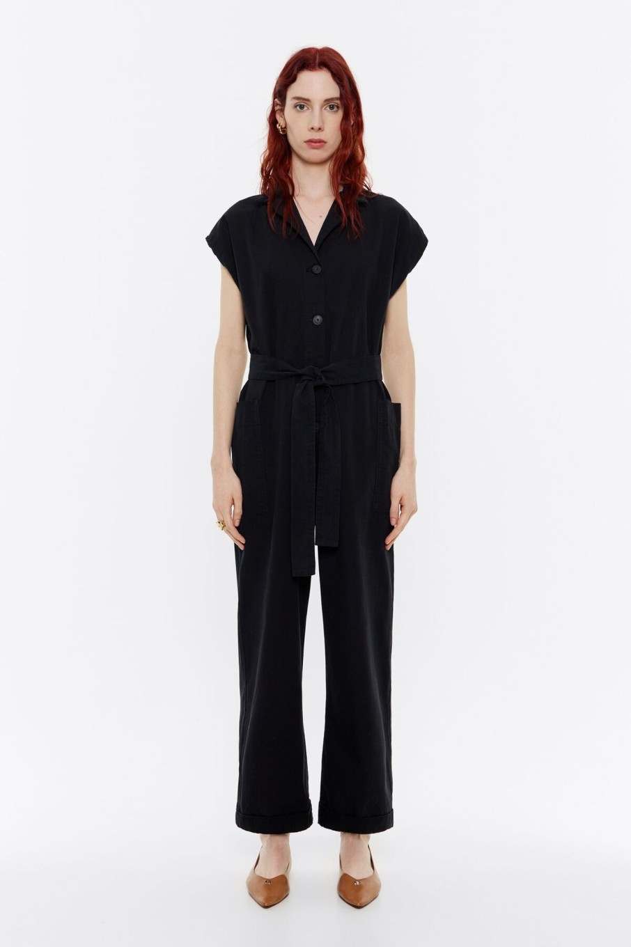 Denim | BIMBA Y LOLA Mono Oversize Denim Negro