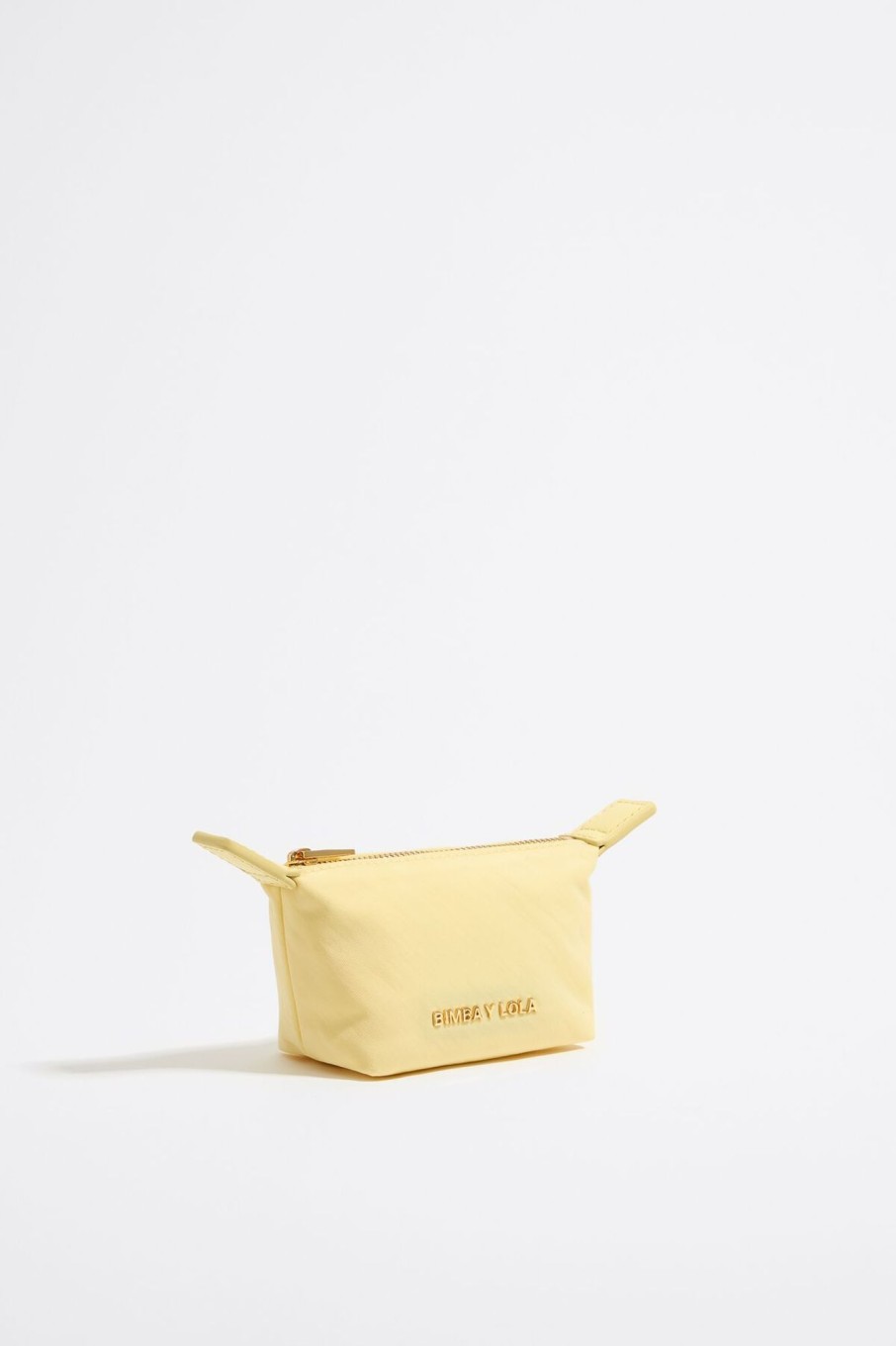 Nylon | BIMBA Y LOLA Monedero Trapecio Mini Nylon Amarillo Claro