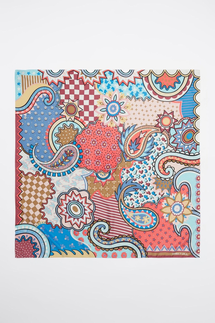 Panuelos | BIMBA Y LOLA Panuelo Paisley Y Patchwork Estampados Multicolor