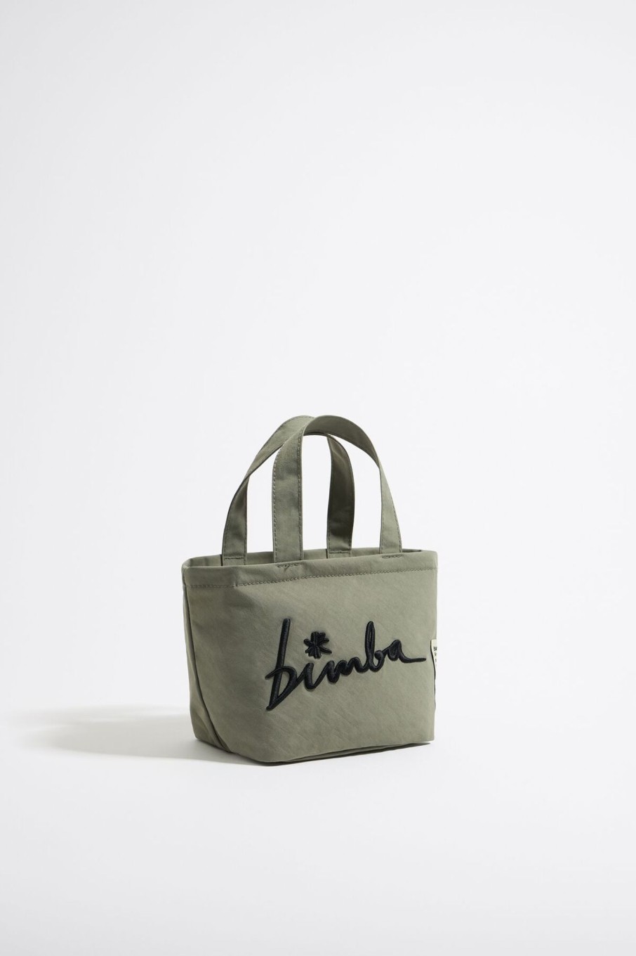 Nylon | BIMBA Y LOLA Bolso Shopper Mini Nylon Caqui Claro