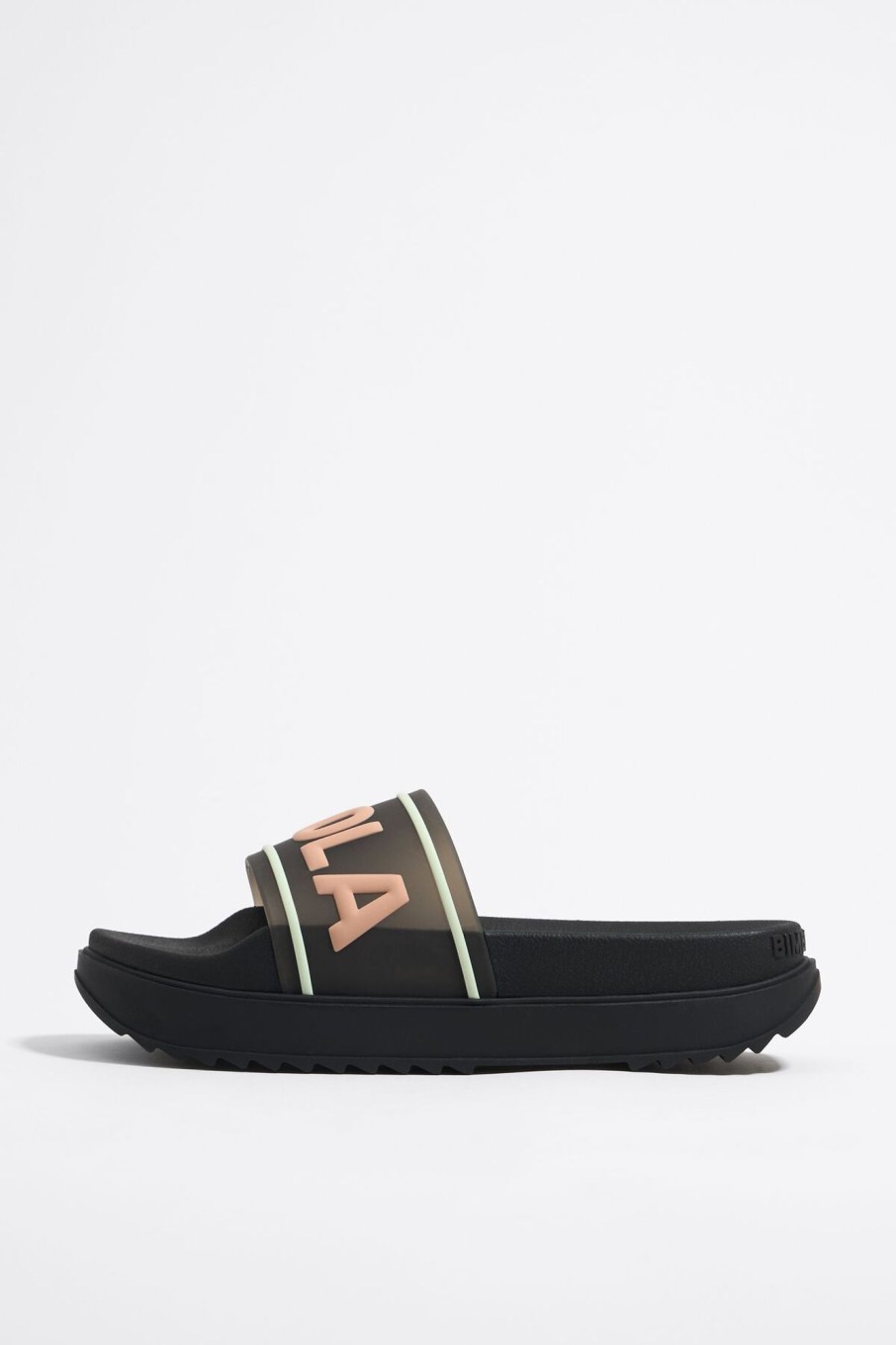 Chanclas | BIMBA Y LOLA Chancla Plataforma Logo Negra