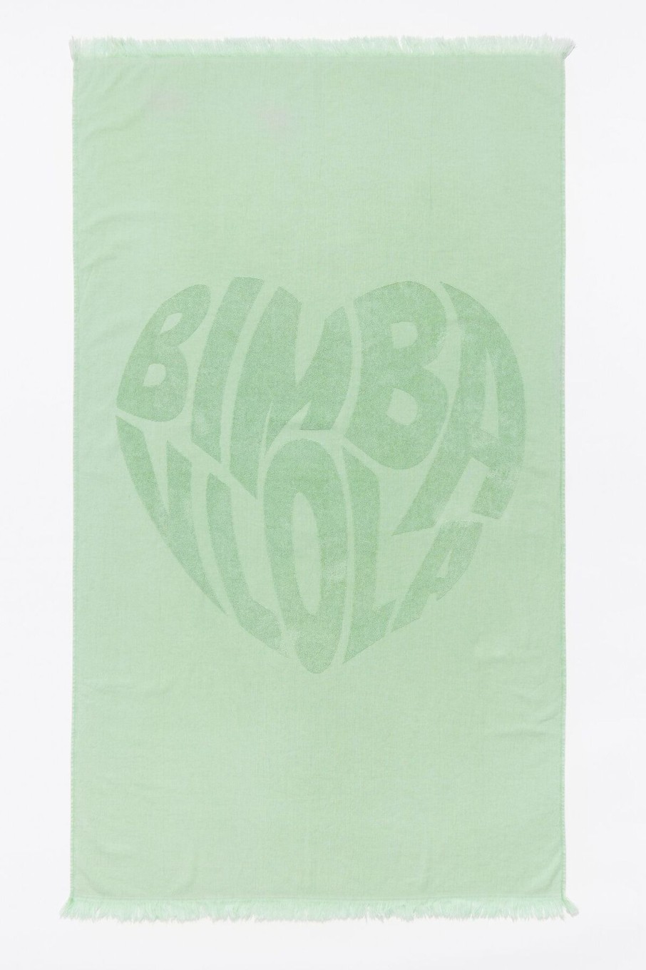 Toallas De Playa | BIMBA Y LOLA Toalla Logo Corazon Jacquard Verde