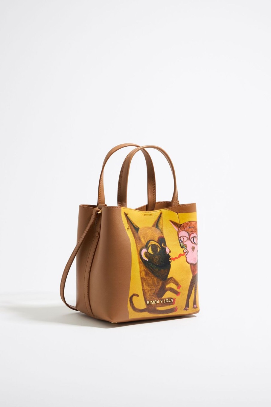 Bolso Chihuahua | BIMBA Y LOLA Bolso Chihuahua X Ana Leovy Pequeno Piel Miel