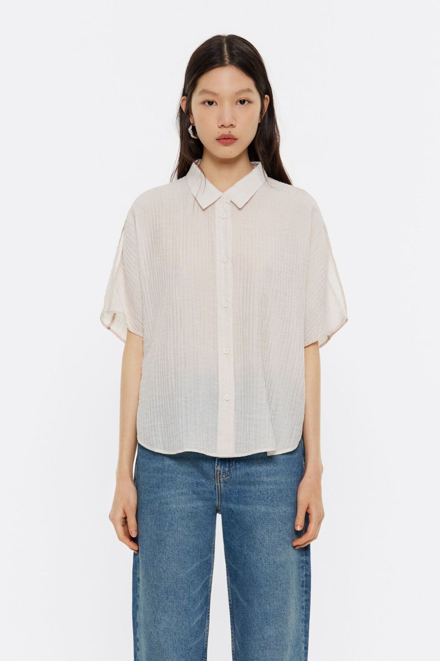 Camisas | BIMBA Y LOLA Camisa Capa Corta Marfil