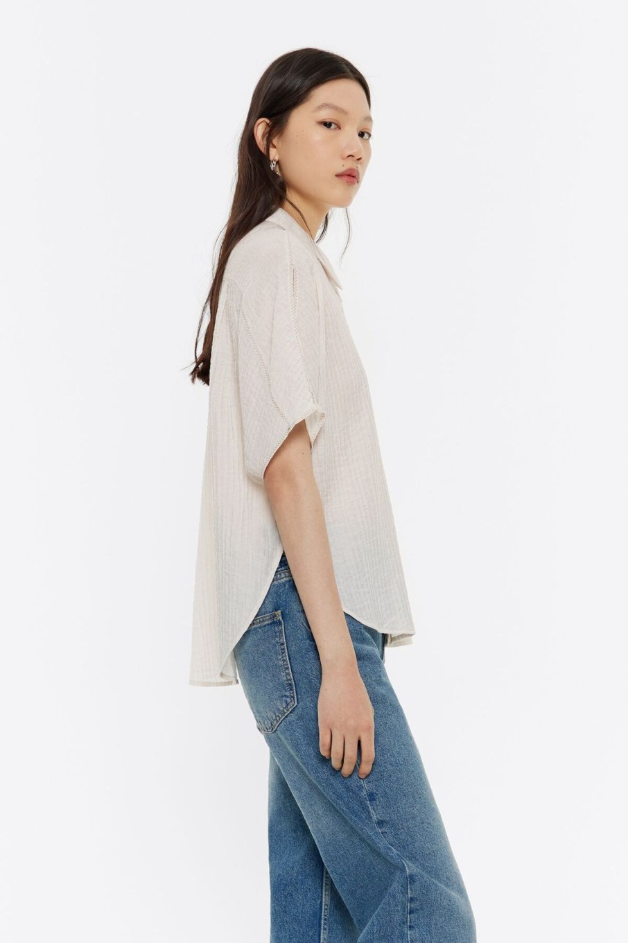 Camisas | BIMBA Y LOLA Camisa Capa Corta Marfil