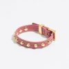 Pulseras | BIMBA Y LOLA Pulsera Piel Tachas Rosa