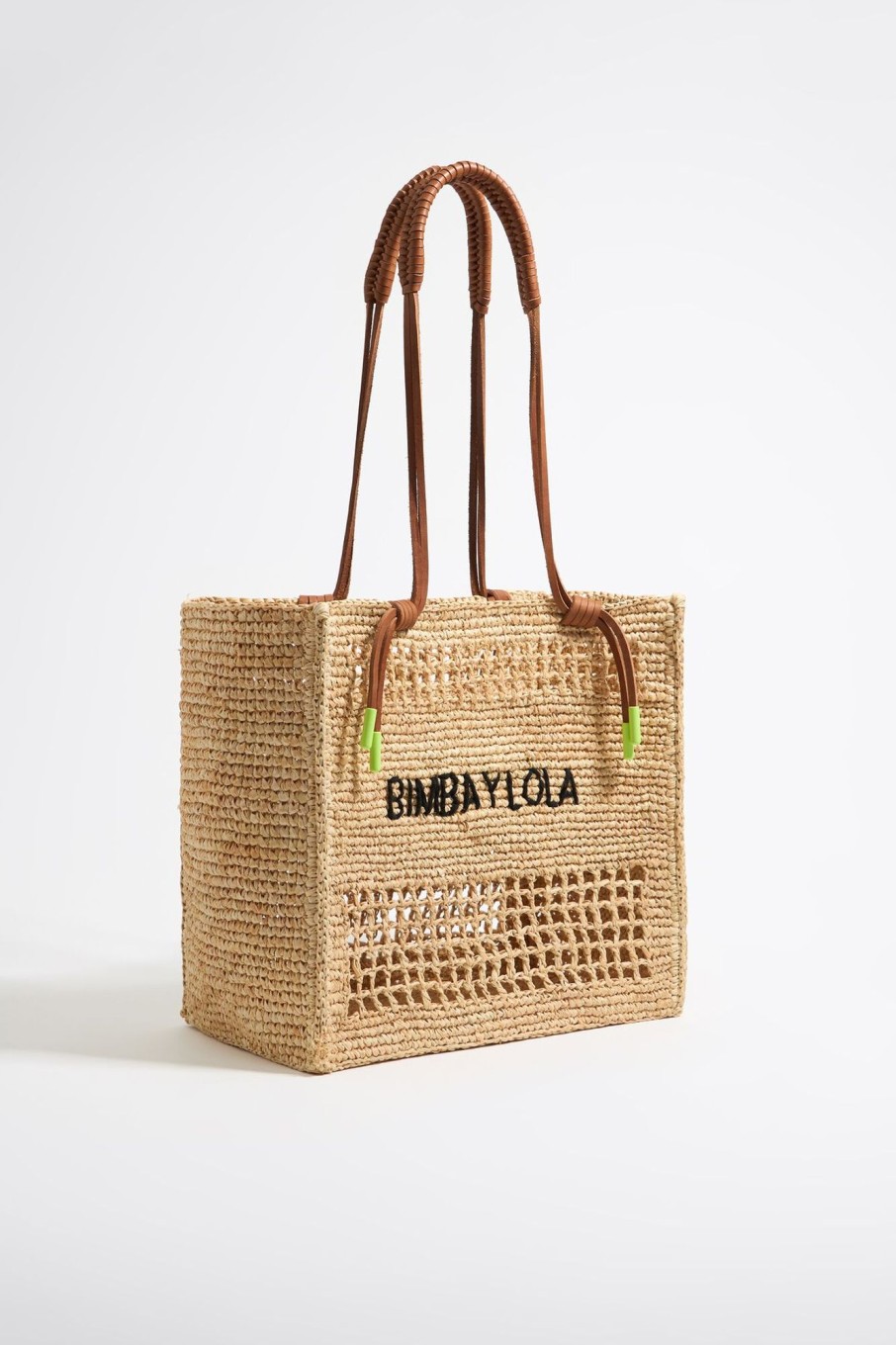 Bolsos De Hombro | BIMBA Y LOLA Bolso Tote Grande Rafia Natural