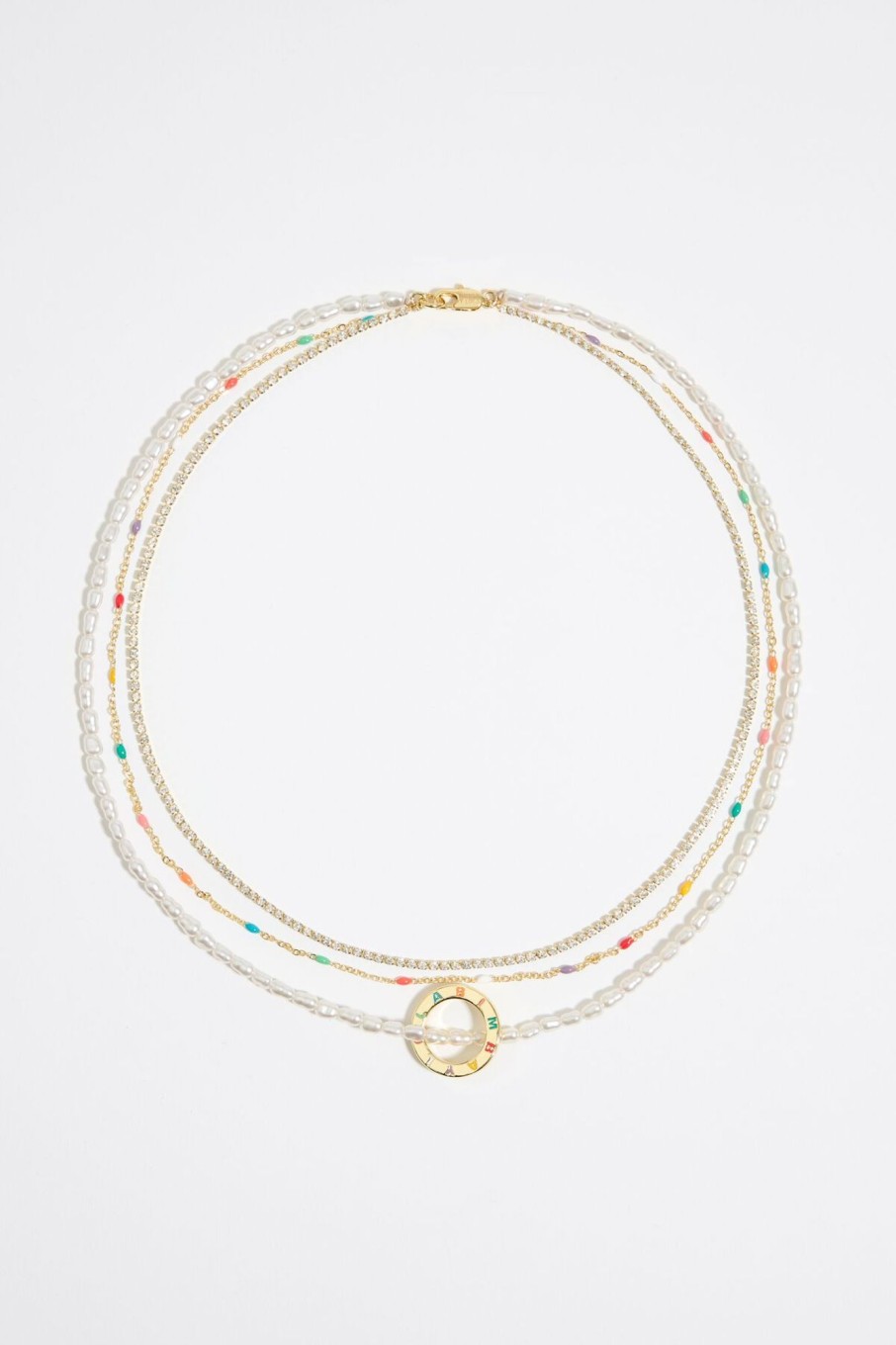 Collares | BIMBA Y LOLA Collar Logo Cristales Multicolor