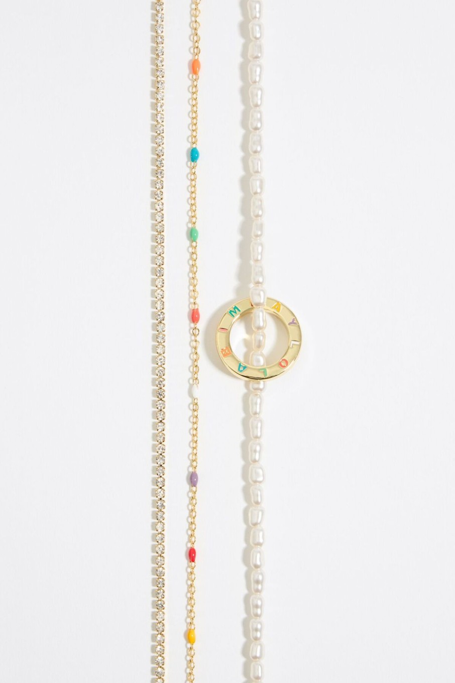 Collares | BIMBA Y LOLA Collar Logo Cristales Multicolor