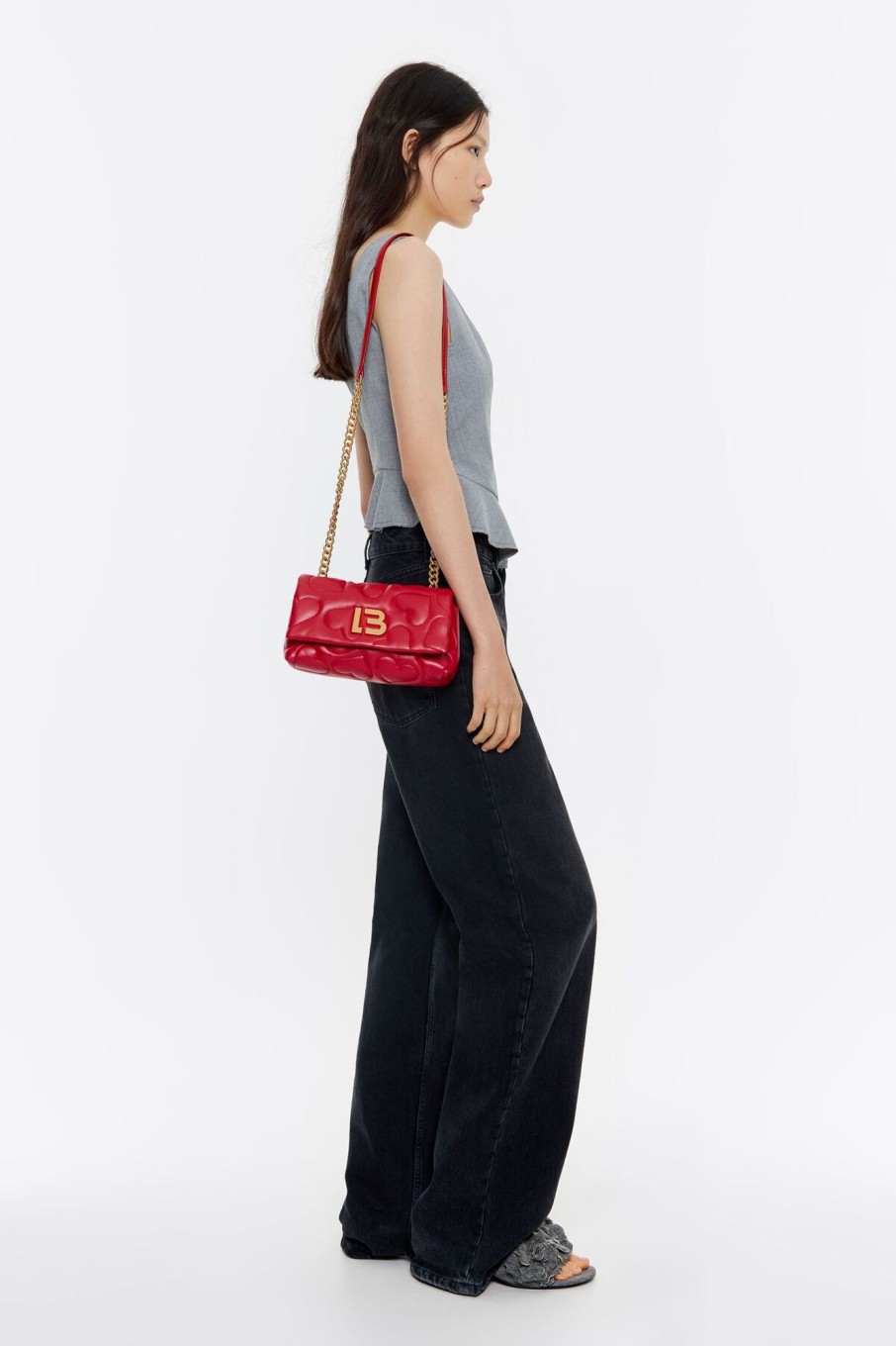 Bolsos Piel | BIMBA Y LOLA Bolso Solapa Pequeno Piel Napa Rojo