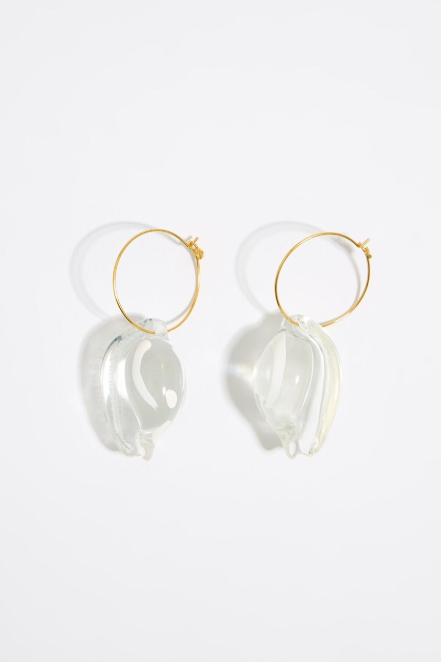 Pendientes | BIMBA Y LOLA Pendientes Aro Caracolas Transparentes