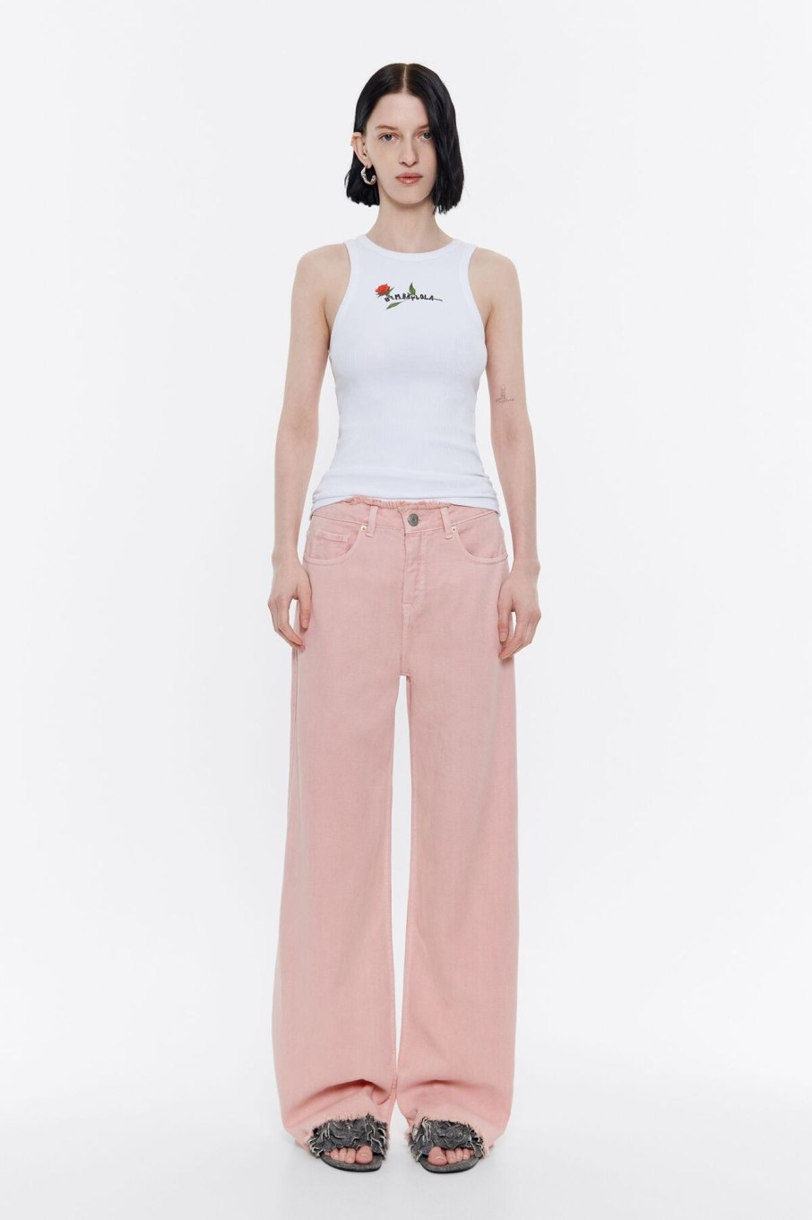 Denim | BIMBA Y LOLA Wide Leg - Vaquero Rosa