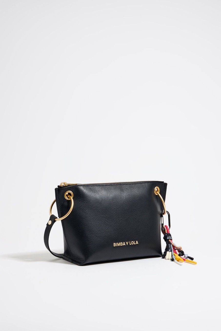 Bolsos Piel | BIMBA Y LOLA Bolso Trapecio Mediano Piel Negro