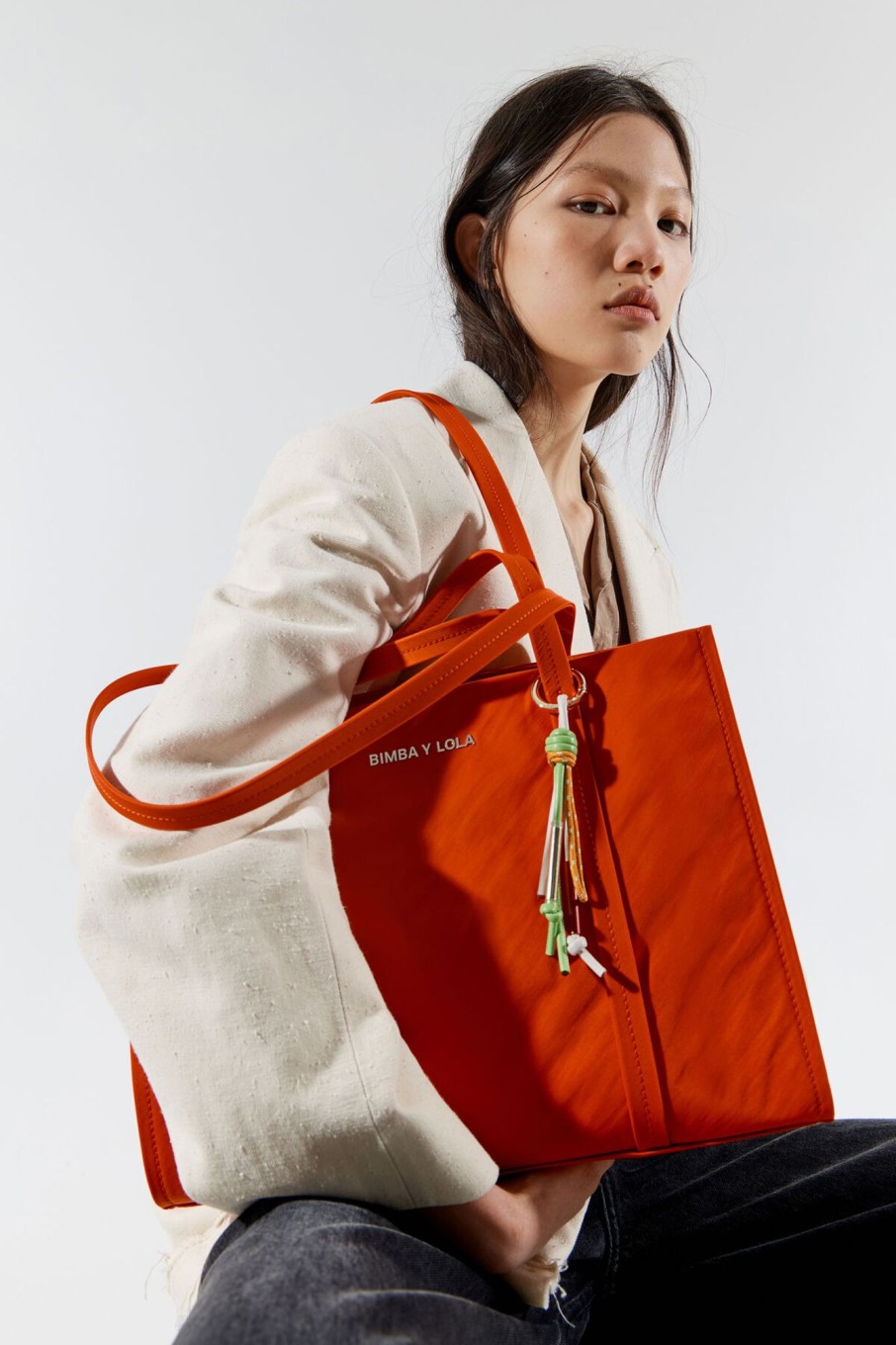 Bolsos Nylon | BIMBA Y LOLA Bolso Shopper Grande Nylon Coral