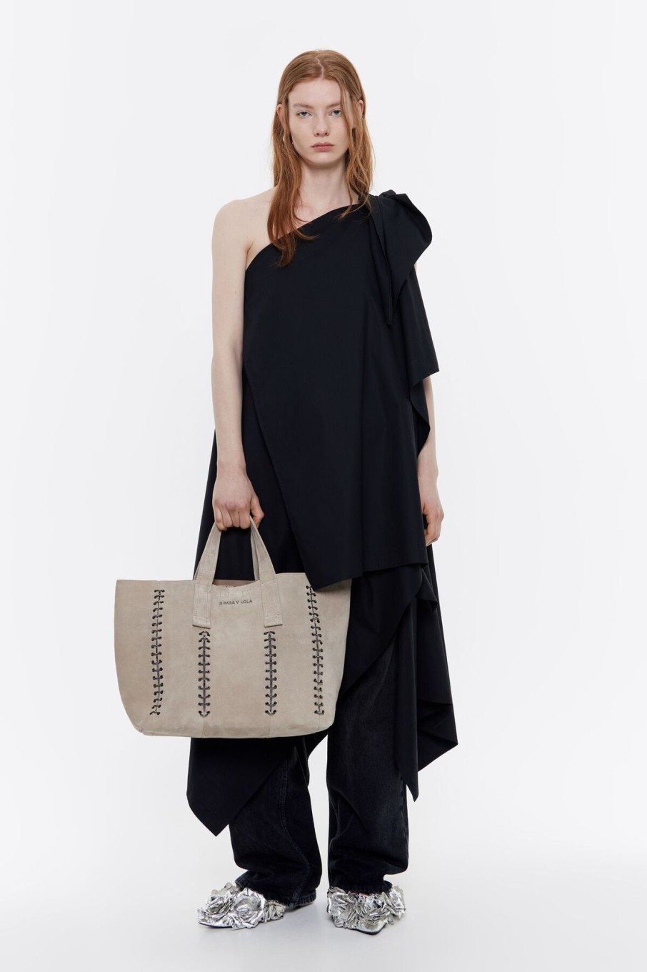 Bolsos Piel | BIMBA Y LOLA Bolso Shopper Grande Serraje Piedra