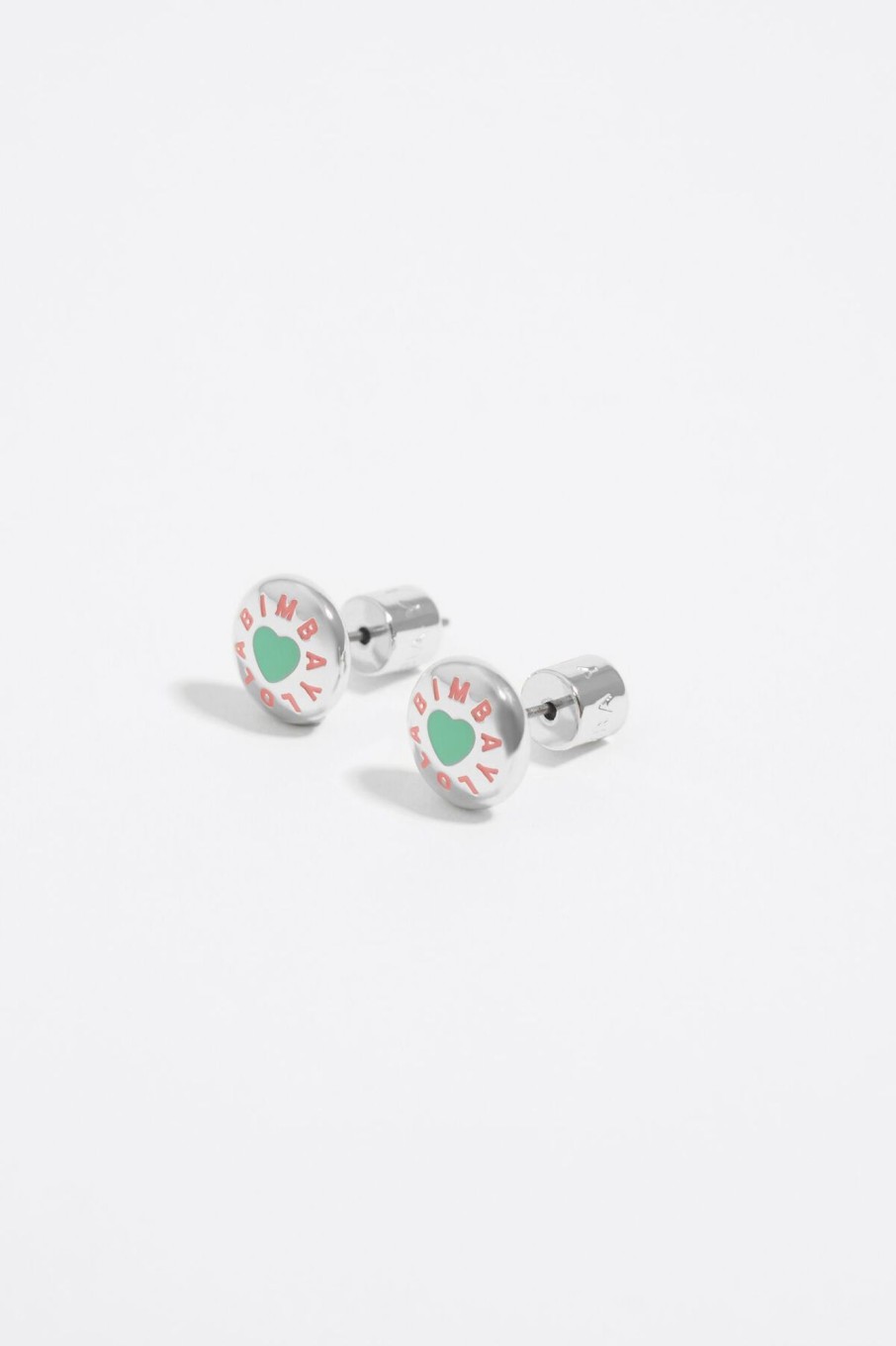 Pendientes | BIMBA Y LOLA Pendientes Logo Candy Aguamarina Plateados