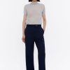 Pantalones | BIMBA Y LOLA Pantalon Recto Lana Fria Marino Oscuro