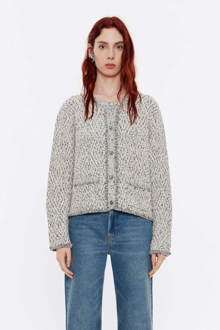 Punto | BIMBA Y LOLA Cardigan Recto Marfil