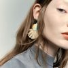 Bisuteria | BIMBA Y LOLA Pendientes Flor Ceramica Y Rafia