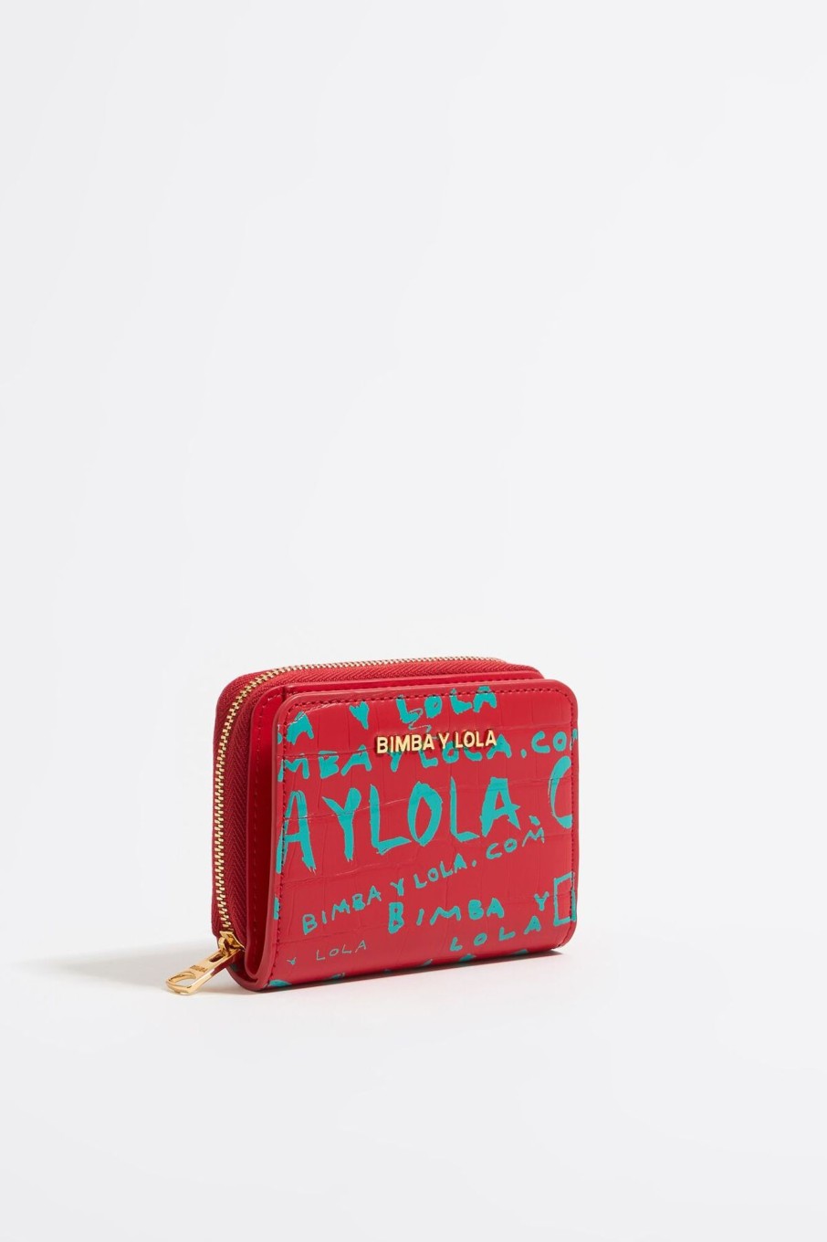 Carteras Y Monederos | BIMBA Y LOLA Cartera Solapa Grabado Cocodrilo Roja