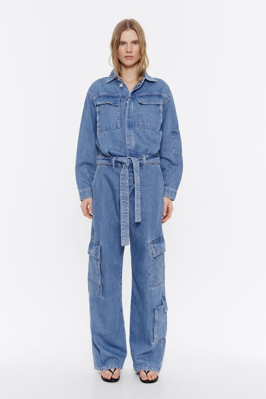 Denim | BIMBA Y LOLA Mono Denim Cargo Azul