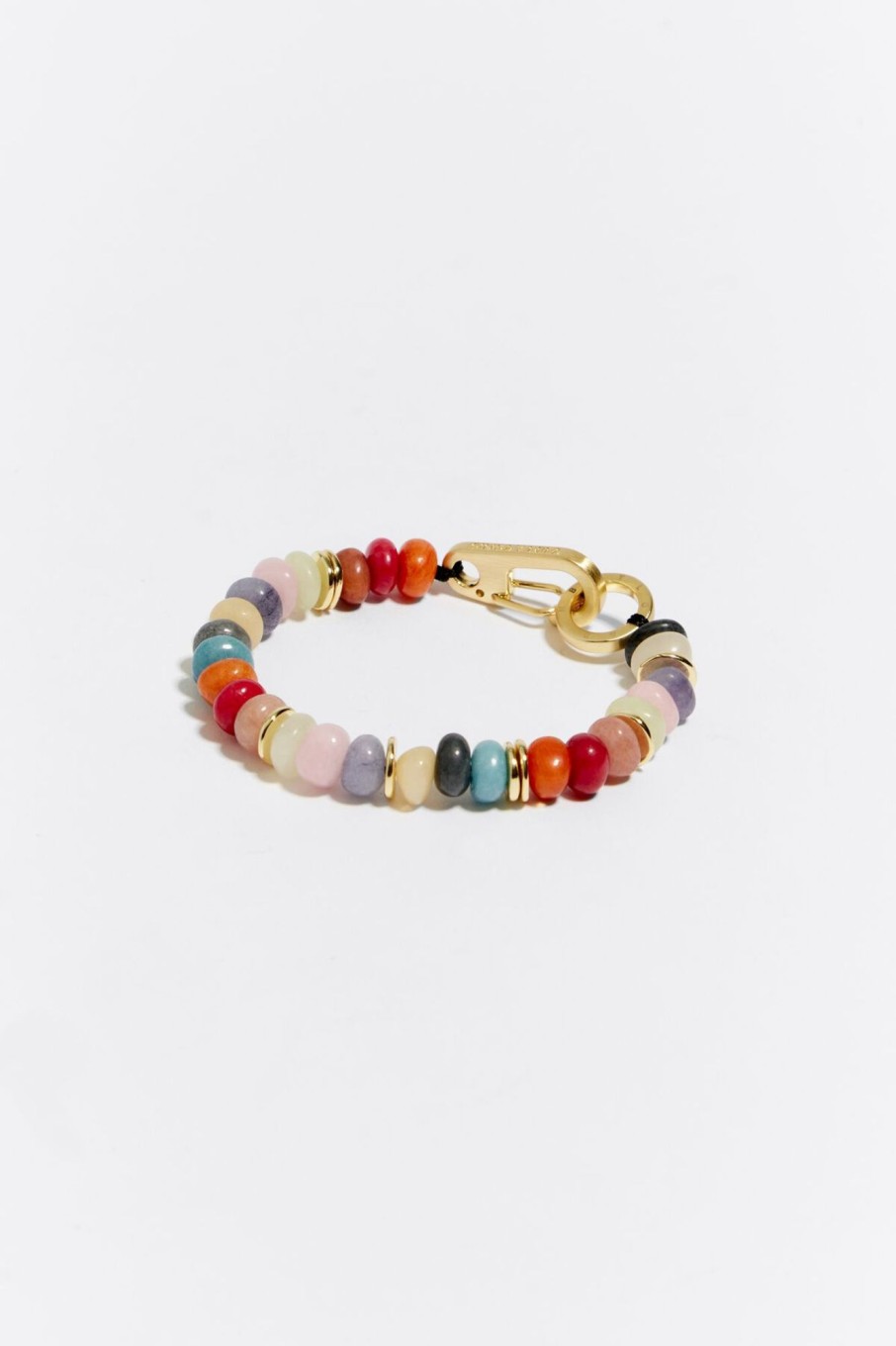 Pulseras | BIMBA Y LOLA Pulsera Piedras Multicolores Dorada Mate