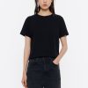 Camisetas | BIMBA Y LOLA Top Recto Corto Punto Roma Negro