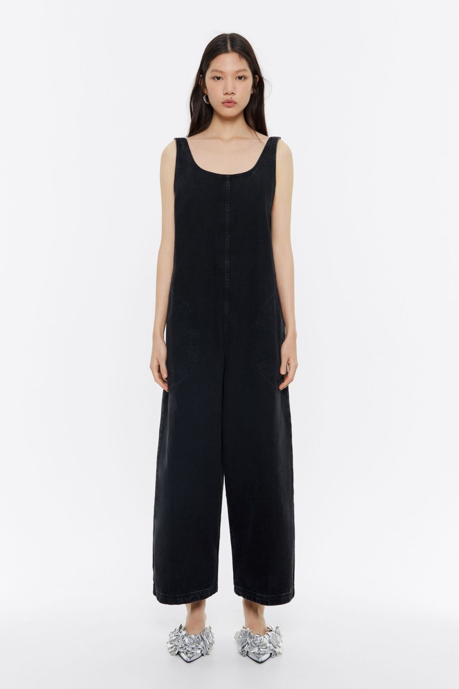 Denim | BIMBA Y LOLA Mono Largo Denim Negro