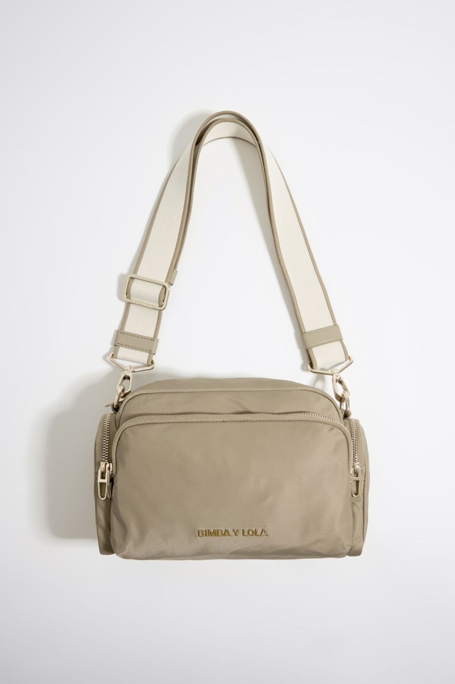 Bolsos Nylon | BIMBA Y LOLA Bolso Bandolera Mediano Nylon Caqui Claro