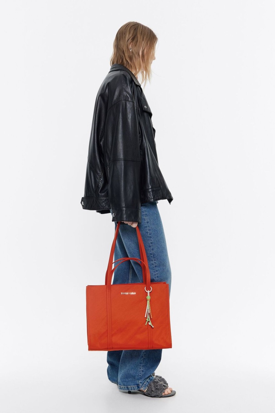 Bolsos Nylon | BIMBA Y LOLA Bolso Shopper Grande Nylon Coral