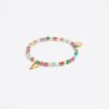 Abecedario | BIMBA Y LOLA Pulsera Letra V Piedras Multicolores