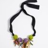 Collares | BIMBA Y LOLA Collar Piedras Resina Petalos Azul