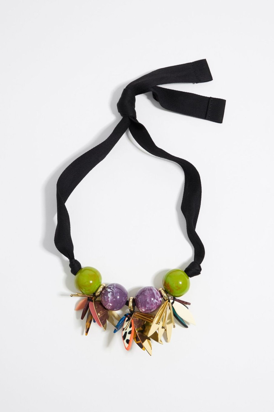 Collares | BIMBA Y LOLA Collar Piedras Resina Petalos Azul