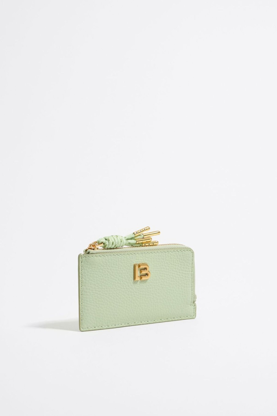 Piel | BIMBA Y LOLA Tarjetero-Monedero Piel Verde Pastel