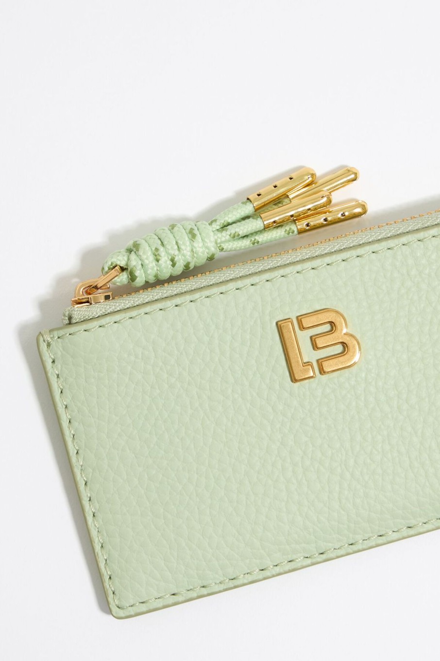 Piel | BIMBA Y LOLA Tarjetero-Monedero Piel Verde Pastel