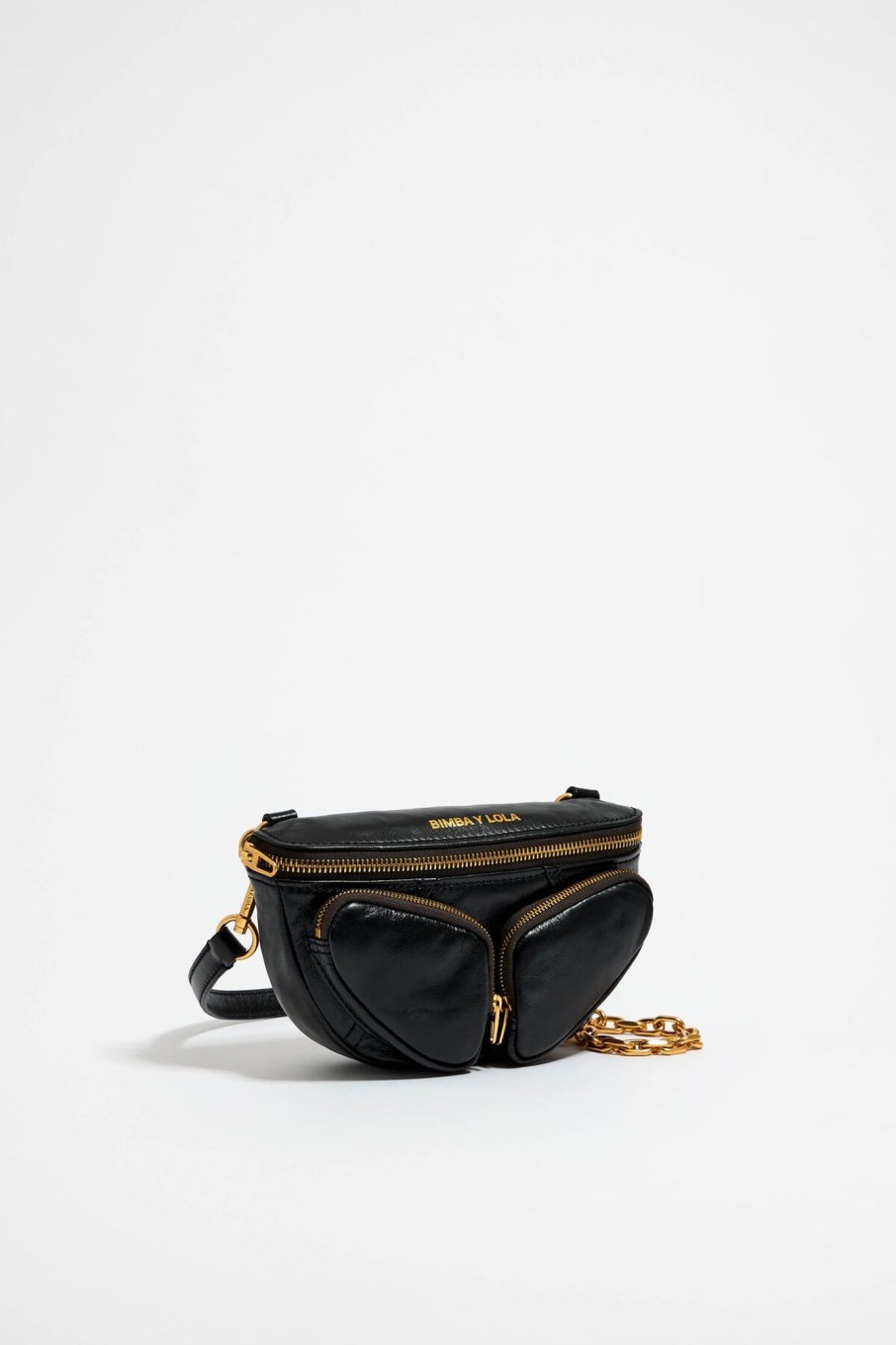 Bolsos Pocket | BIMBA Y LOLA Bolso Rinonera Pocket Mini Piel Negro