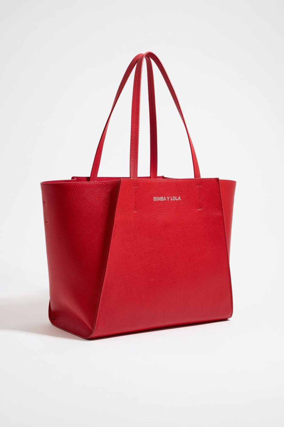 Bolsos Piel | BIMBA Y LOLA Bolso Shopper Grande Piel Rojo